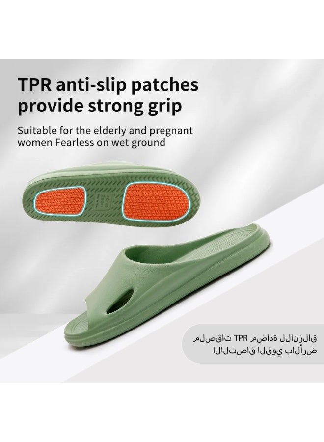 GUOLUOFEI Non Slip Shower Shoes, Lightweight Indoor House Slides Bathroom Shower Sandals Slippers for Women and Men - Image 3